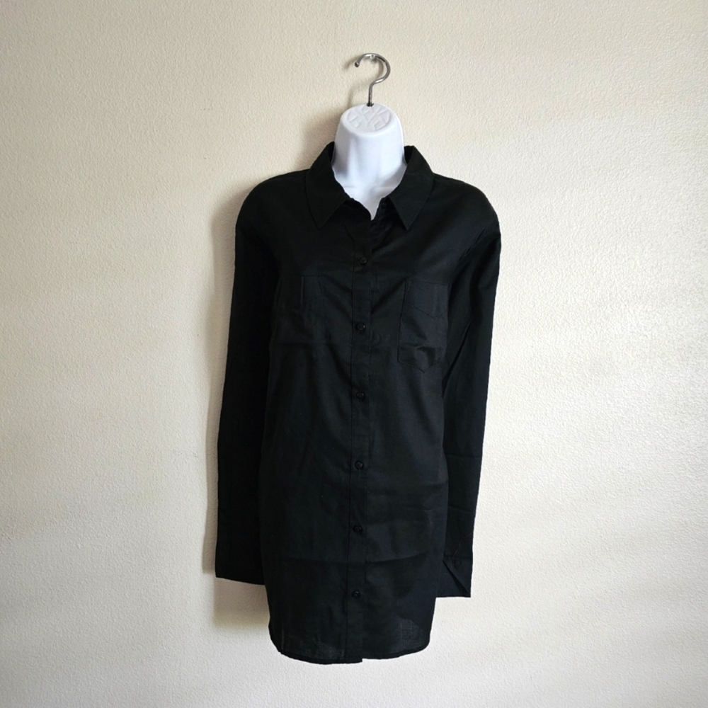 NWT Lee Button Down Tunic Shirt